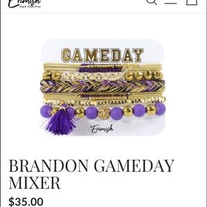 bracelets erimish game day brandon purple gold